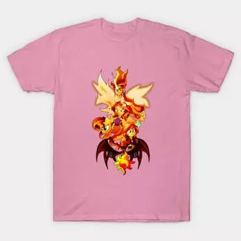 T Рубашка женщин Sunset Shimmer Harajuku Печать Кавайи футболка Летний короткий рукав женский футболка Top Tee S