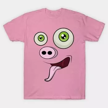 T Рубашка женщин Свинья в лице Harajuku Печать Кавайи футболка Летний короткий рукав женский футболка Top Tee S