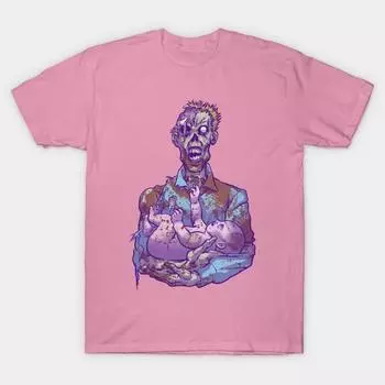 T Рубашка женщин Зомби Любовь Harajuku Печать Кавайи футболка Летний короткий рукав женский футболка Top Tee S розовый