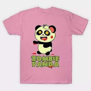 T Рубашка женщин Зомби Панда Harajuku Печать Кавайи футболка Летний короткий рукав женский футболка Top Tee S