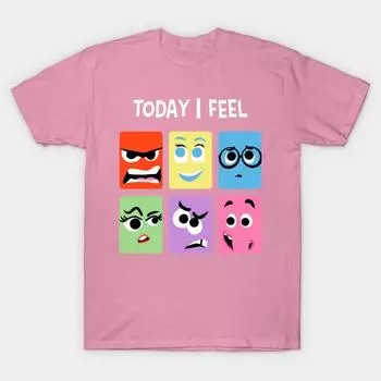 T Рубашка женщины сегодня я чувствую Harajuku Печать Кавайи футболка Летний короткий рукав женский футболка Top Tee S