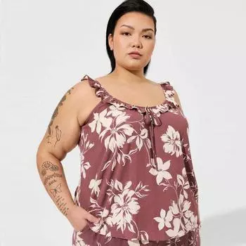 T-shirt V-neck Sleeveless Outer Wear Cotton and Linen Belly Covering Camisole Purple-defective 3