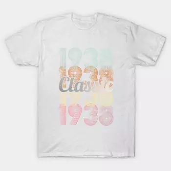 T Shirt Women 1938 Classic 82 Years Old Birthday Harajuku Print Kawaii Tshirt Summer Short Sleeve Female T-Shirt Top Tee S розовый