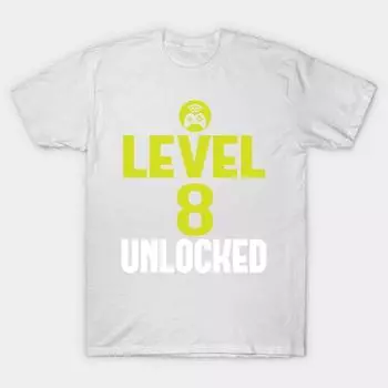 T Shirt Women 2009 8Th Gamer Birthday Gift Funny Level 8 Unlocke Harajuku Print Kawaii Tshirt Summer Short Sleeve Female T-Shirt Top Tee S розовый