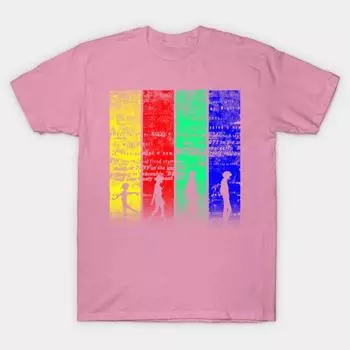 T Shirt Women 321 Lets Jam Harajuku Print Kawaii Tshirt Summer Short Sleeve Female T-Shirt Top Tee S розовый