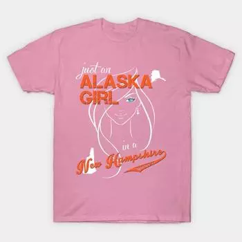 T Shirt Women Alaska Hampshire Harajuku Print Kawaii Tshirt Summer Short Sleeve Female T-Shirt Top Tee S розовый