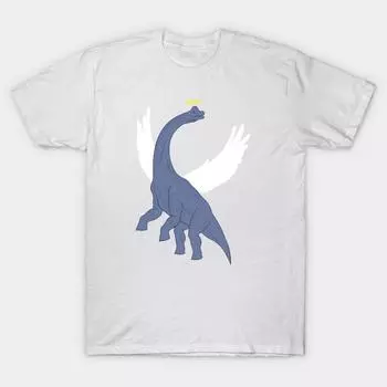 T Shirt Women All Dinosaurs Go To Heaven Harajuku Print Kawaii Tshirt Summer Short Sleeve Female T-Shirt Top Tee S розовый