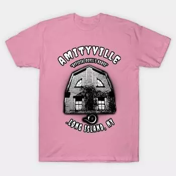 T Shirt Women Amityville Harajuku Print Kawaii Tshirt Summer Short Sleeve Female T-Shirt Top Tee S розовый