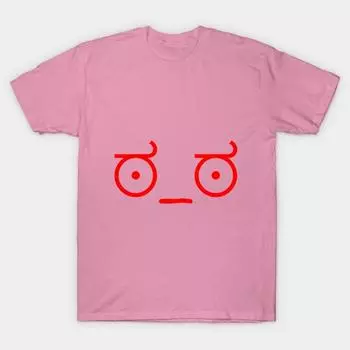 T Shirt Women Angry Emote Harajuku Print Kawaii Tshirt Summer Short Sleeve Female T-Shirt Top Tee S розовый