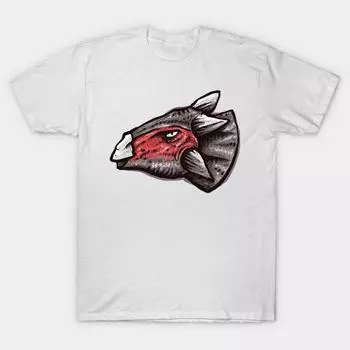 Женская футболка Анкилозавр Принт Харадзюку Каваий Футболка Летняя с коротким рукавом Женская футболка Топ Футболка S