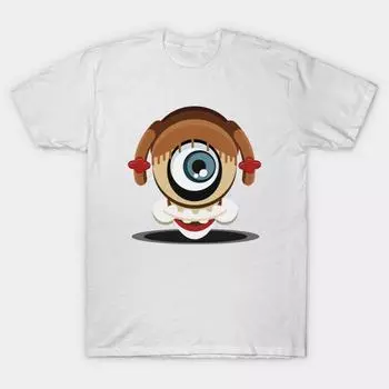 T Shirt Women Annabelle Abstract Eye Harajuku Print Kawaii Tshirt Summer Short Sleeve Female T-Shirt Top Tee S