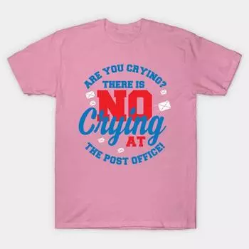 T Shirt Women Are You Crying At The Post Office Harajuku Print Kawaii Tshirt Summer Short Sleeve Female T-Shirt Top Tee S розовый