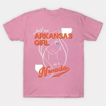 T Shirt Women Arkansas Nevada Harajuku Print Kawaii Tshirt Summer Short Sleeve Female T-Shirt Top Tee S розовый