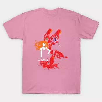 T Shirt Women Asuka And 02 Harajuku Print Kawaii Tshirt Summer Short Sleeve Female T-Shirt Top Tee S розовый