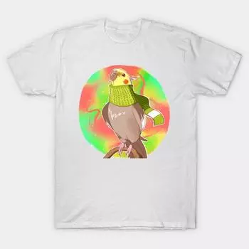 T Shirt Women Autumn Cockatiel Harajuku Print Kawaii Tshirt Summer Short Sleeve Female T-Shirt Top Tee S розовый