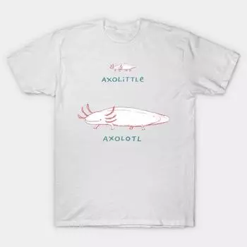 T Shirt Women Axolittle Axolotl Harajuku Print Kawaii Tshirt Summer Short Sleeve Female T-Shirt Top Tee S