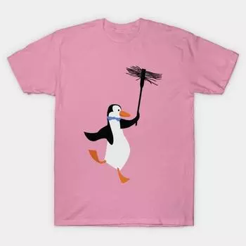T Shirt Women Bert Penguin Harajuku Print Kawaii Tshirt Summer Short Sleeve Female T-Shirt Top Tee S розовый