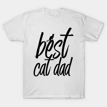T Shirt Women Best Cat Dad Ever Lovely Cats Lover Gift Harajuku Print Kawaii Tshirt Summer Short Sleeve Female T-Shirt Top Tee S розовый