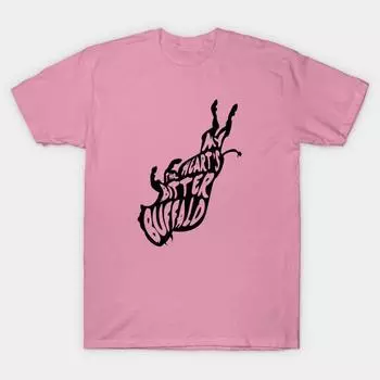 T Shirt Women Bitter Buffalo Dark On Light Harajuku Print Kawaii Tshirt Summer Short Sleeve Female T-Shirt Top Tee S розовый