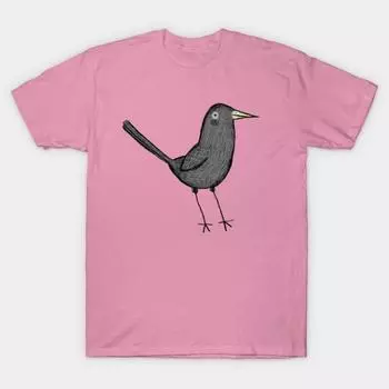 T Shirt Women Blackbird Harajuku Print Kawaii Tshirt Summer Short Sleeve Female T-Shirt Top Tee S