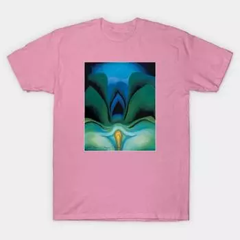 T Shirt Women Blue Flower Harajuku Print Kawaii Tshirt Summer Short Sleeve Female T-Shirt Top Tee S