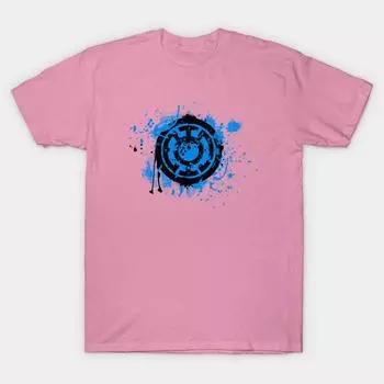 T Shirt Women Blue Lantern Core Splash Art Harajuku Print Kawaii Tshirt Summer Short Sleeve Female T-Shirt Top Tee S