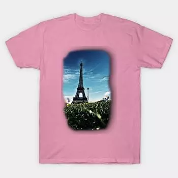 T Shirt Women Blue Sky Harajuku Print Kawaii Tshirt Summer Short Sleeve Female T-Shirt Top Tee S розовый