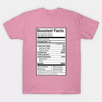 T Shirt Women Boosted Facts Harajuku Print Kawaii Tshirt Summer Short Sleeve Female T-Shirt Top Tee S