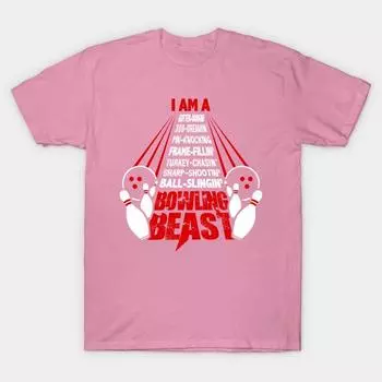 T Shirt Women Bowling Beast Harajuku Print Kawaii Tshirt Summer Short Sleeve Female T-Shirt Top Tee S розовый
