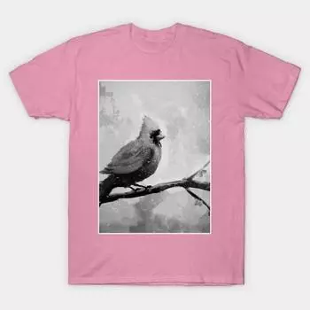 T Shirt Women Cardinal Bw Harajuku Print Kawaii Tshirt Summer Short Sleeve Female T-Shirt Top Tee S розовый