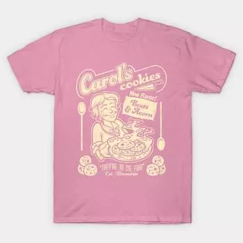 T Shirt Women Carols Cookies Harajuku Print Kawaii Tshirt Summer Short Sleeve Female T-Shirt Top Tee S розовый