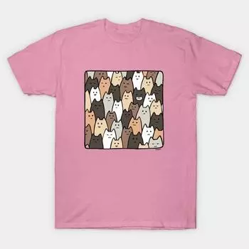 T Shirt Women Cat Brigade Harajuku Print Kawaii Tshirt Summer Short Sleeve Female T-Shirt Top Tee S