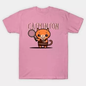 T Shirt Women Catminton Harajuku Print Kawaii Tshirt Summer Short Sleeve Female T-Shirt Top Tee S