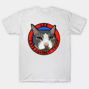 T Shirt Women Cats Against Trump Lex Harajuku Print Kawaii Tshirt Summer Short Sleeve Female T-Shirt Top Tee S розовый