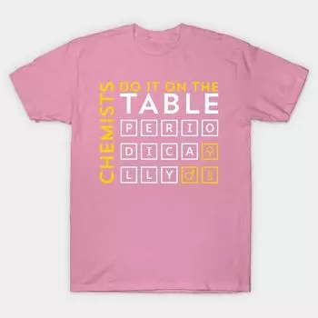 T Shirt Women Chemists Do It On The Table Harajuku Print Kawaii Tshirt Summer Short Sleeve Female T-Shirt Top Tee S