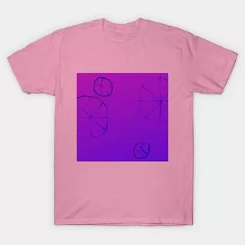 T Shirt Women Cool Circles Harajuku Print Kawaii Tshirt Summer Short Sleeve Female T-Shirt Top Tee S розовый