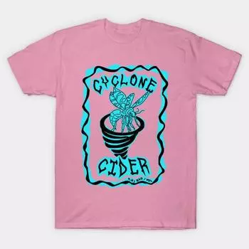 T Shirt Women Cyclone Cider Harajuku Print Kawaii Tshirt Summer Short Sleeve Female T-Shirt Top Tee S розовый