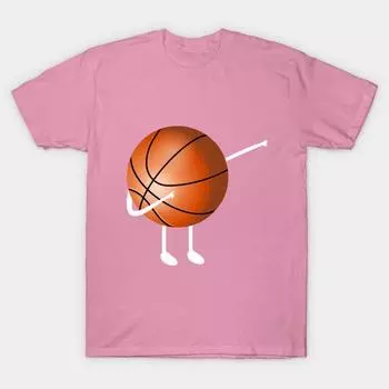 T Shirt Women Dabsketball The Dabbing Basketballt Funny Novelty Harajuku Print Kawaii Tshirt Summer Short Sleeve Female T-Shirt Top Tee S розовый