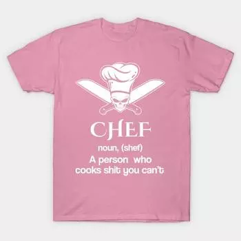 T Shirt Women Definition Of A Chef Harajuku Print Kawaii Tshirt Summer Short Sleeve Female T-Shirt Top Tee S розовый