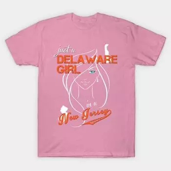 T Shirt Women Delaware Jersey Harajuku Print Kawaii Tshirt Summer Short Sleeve Female T-Shirt Top Tee S розовый