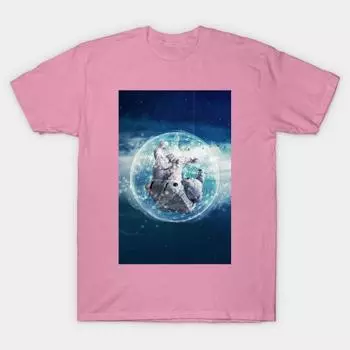 T Shirt Women Disruption Harajuku Print Kawaii Tshirt Summer Short Sleeve Female T-Shirt Top Tee S розовый