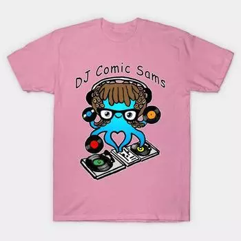 T Shirt Women Dj Comic Sams Harajuku Print Kawaii Tshirt Summer Short Sleeve Female T-Shirt Top Tee S розовый