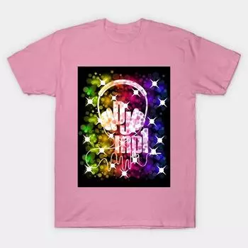 T Shirt Women Dj Harajuku Print Kawaii Tshirt Summer Short Sleeve Female T-Shirt Top Tee S розовый