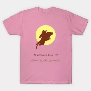 T Shirt Women Do You Know I Can Fly Harajuku Print Kawaii Tshirt Summer Short Sleeve Female T-Shirt Top Tee S розовый