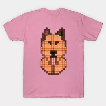 T Shirt Women Dogmeat 8Bit Design Harajuku Print Kawaii Tshirt Summer Short Sleeve Female T-Shirt Top Tee S розовый