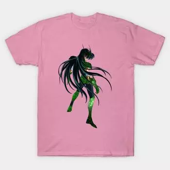 T Shirt Women Dragon Shiryu Harajuku Print Kawaii Tshirt Summer Short Sleeve Female T-Shirt Top Tee S розовый