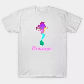 T Shirt Women Dreamer Inspired Silhouette Harajuku Print Kawaii Tshirt Summer Short Sleeve Female T-Shirt Top Tee S розовый