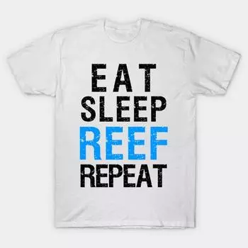 T Shirt Women Eat Sleep Reef Repeat Harajuku Print Kawaii Tshirt Summer Short Sleeve Female T-Shirt Top Tee S розовый