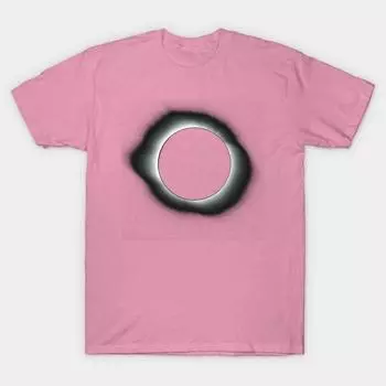 T Shirt Women Eclipse Harajuku Print Kawaii Tshirt Summer Short Sleeve Female T-Shirt Top Tee S розовый