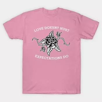 T Shirt Women Expect Harajuku Print Kawaii Tshirt Summer Short Sleeve Female T-Shirt Top Tee S розовый